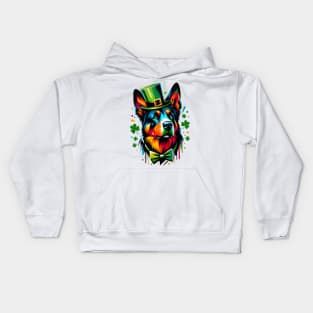 Beauceron in Graffiti for Saint Patrick's Day Kids Hoodie